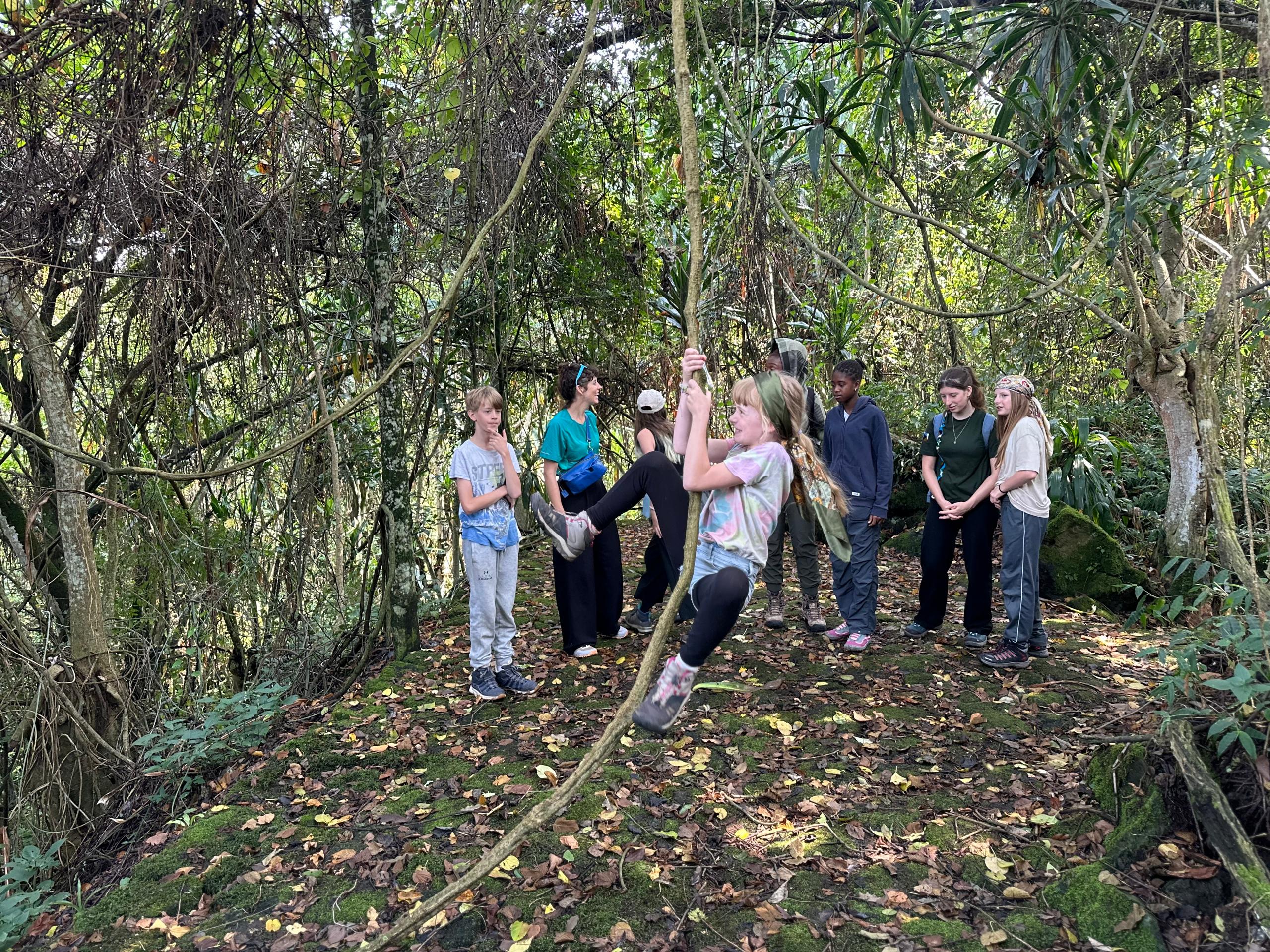 Kids exploring Buhanga Eco Park